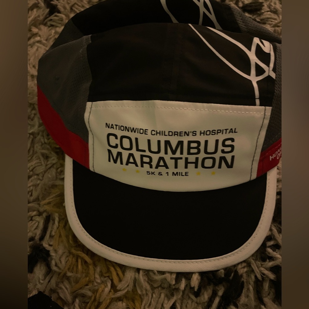 Asics Black and Red Marathon Hat
